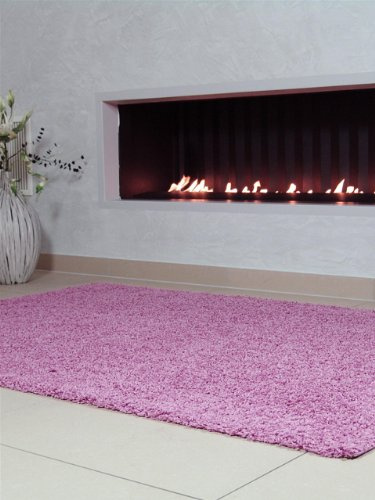 benuta Hochflorteppich Swirls Shaggy Langflor Rosa 80x150 cm Kunstfaser