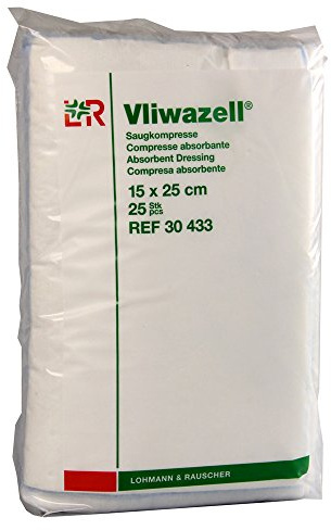 Vliwazell Saugkompressen 15x25 cm Unsteril