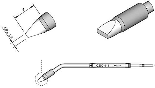 Jbc C250411 - Punta de soldar (aluminio, 2 A, cincel)