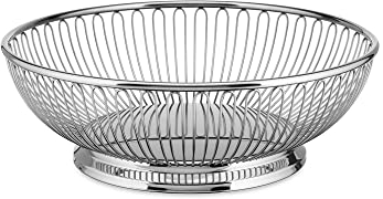 Alessi 826/24 - Design Herzstück Drahtkorb aus Edelstahl 18/10, poliert, Silber