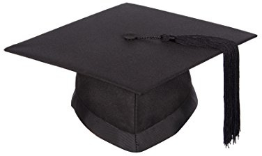University academic mortarboard (Bachelor) - Graduation cap (Large - Circumference 59cm - 62cm)
