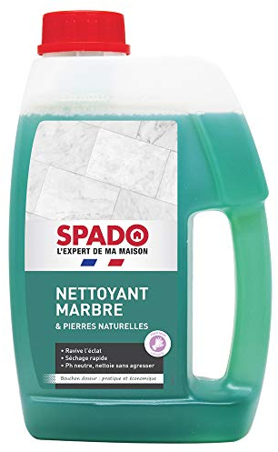 SPADO - Nettoyant marbre & pierre naturelles - Ravive l'éclat - Séchage rapide - PH neutre - Bouchon doseur - Parfum lavande - 1 L - Fabriqué en France