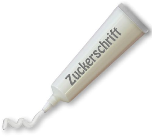 Zuckerschrift - Zuckerguss Schrift Tuben, 50g (2x 25g) - perfekt zur Verzierung von Lebkuchen und anderen Leckereien