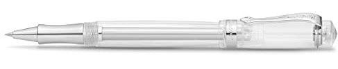 Kaweco STUDENT Gel/Ballpoint Pen Transparent I Pen Including 0.7 mm Rollerball Pen Refill in Classic Design with Ceramic Ball I Acrylic Gel Roller 16 cm in Transparent with Silver Details