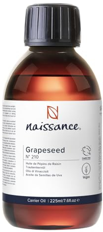 Naissance Traubenkernöl (Nr. 210) - 100ml - Raffiniert für Haare, Haut, Körper, Kosmetik, Massage