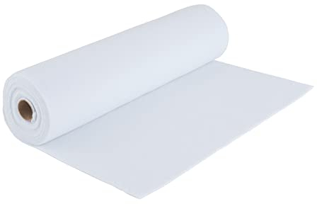 Bastelfilz Filzrolle, Länge 5m Breite 45 cm, 1-1,5 mm Stärke, filzen basteln Weiß