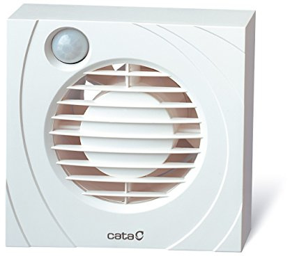 CATA B 10 PIR - Extractor de aire axial con sensor de infrarrojos, temporizador, se activa sin interruptor gracias a su detector de proximidad, 100 mm