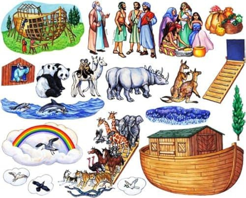 Noah's Ark Felt Figures for Flannel Board Bible Stories-precut
