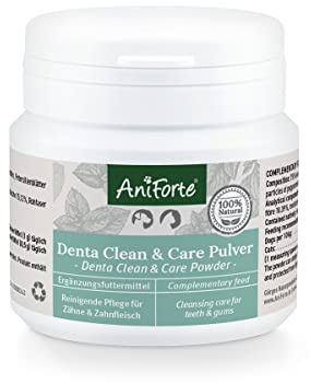 AniForte Denta Clean & Care Zahnpflege Pulver für Hunde & Katzen 80g – effektive & natürliche Zahnreinigung, gegen Mundgeruch, Zahnsteinentferner für Mundhygiene