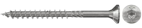 fischer PowerFast 12,0 x 120, Holzbauschrauben mit Teilgewinde und Sechskantkopf für den konstruktiven Holzbau, Torx-Antrieb, blauverzinkt, 25 Stück