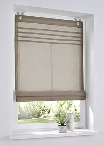 Raffrollo / Ösenrollo Kessy Biese natur 100*140 cm