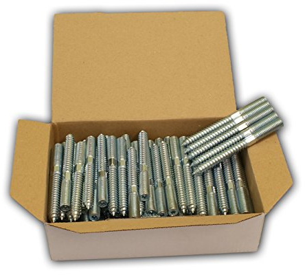 Stabilo-Sanitaer 100x Stockschrauben M10 x 140 mm Schraubstifte Gewindestifte verzinkt Doppelgewindeschrauben Rohrschellen Befestigungsmaterial Montagematerial