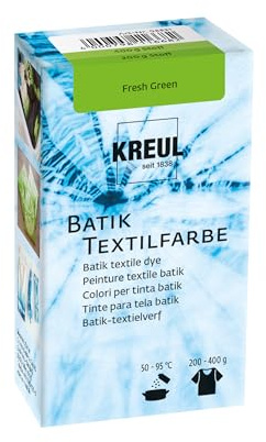 KREUL 98531 - Batik-Textilfarbe Fresh Green, 70 g, Farbpulver zum Batiken und Färben von Textilien