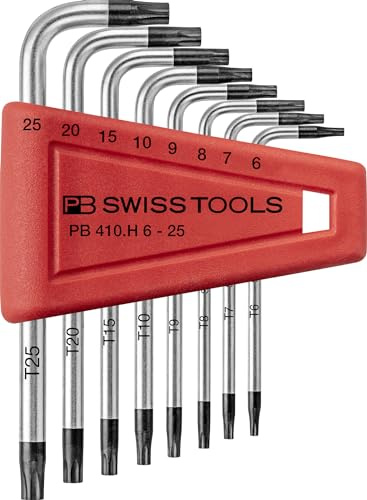 PB SWISS TOOLS Torx Winkelschraubendreher Set T6-T25, 410.H 6-25 CN