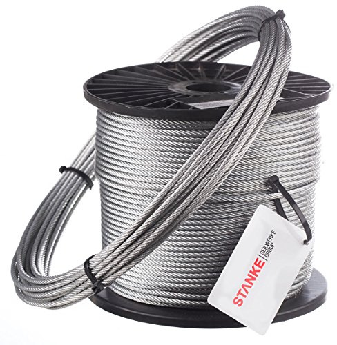 Seilwerk STANKE 25m 5mm 6x19 TOP ANGEBOT DRAHTSEIL verzinkt DIN Stahlseil Forstseil Windenseil Seil Draht Stahl