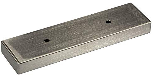 Gedotec Design Möbelfuß Edelstahl Kastenfuß zum Schrauben - MONA | Schrankfuß mit weißen Kunststoffgleiter | Edelstahl poliert | Länge 150 mm | 1 Stück - Kommoden-Fuß für Couch - Holz-Möbel & Schränke