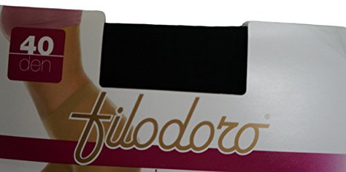 6 Paare Strumpfhosen für Frauen, erholend, Kompressionsstrümpfe, abgestuft, Filodoro, 40 den, große Größen, Schwarz , 5