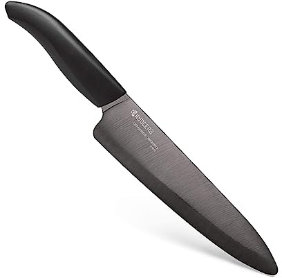 Kyocera’s Revolution Ceramic Revolution Series: 7” Professional Ceramic Chef Knife, Black