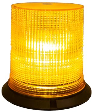 Buyers Products SL665A LED Beacon Light, 6.5 x 6.5, 14' On/Off Switch Lead, Permanent, Pipe & Magnetic Mount, Strobe Lights for Trucks, Emergency Lights for Vehicles