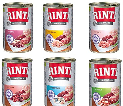 Rinti Kennerfleisch Hundefutter Mix Paket No.2, 6 x 400g Dose by Zoolox ®