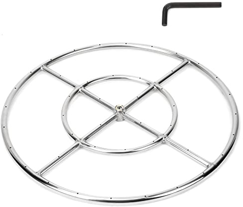 Stanbroil rund Fire Pit Brenner Ring, 304 Serie Edelstahl | BTU 296.000 Max Feuerstelle aus 304 Edelstahl für drinnen und draußen