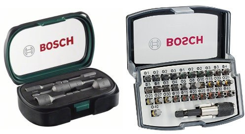 Bosch - Set 6 llaves de vaso + M289150 - Set puntas 32 unidades profesional