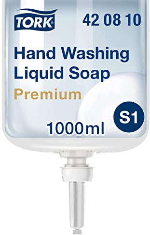 Tork reinigende Flüssigseife - 420810 - Extra hygienische, fettlösende Seife für S1/S11 Spender-Systeme - Premium-Qualität, parfumfrei, 1 x 1000 ml
