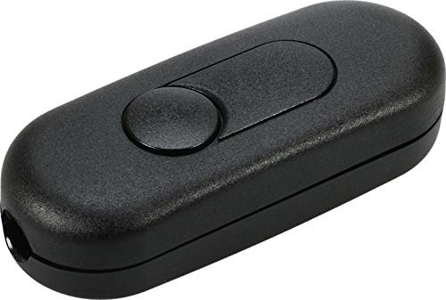 EHMANN 2920x0800 Elektronischer Schnurdimmer T29.08 schwarz, Phasenanschnitt, 230V, 50Hz, Leistung: LED 3-35 W, 5-100 W/VA
