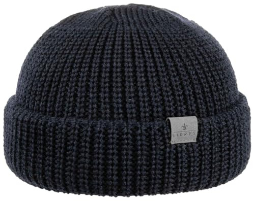 LIERYS Costa Dockermütze Herren Wintermütze aus Schurwolle Made in Germany Strickmütze mit Umschlag Dockercap Herbst Winter