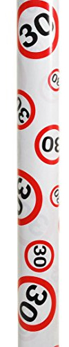 Udo Schmidt Geschenkpapier 30 Verkehrsschilder, Rolle 70 x 300 cm