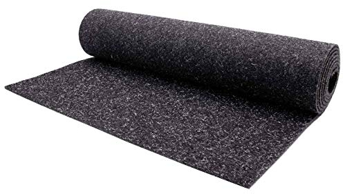 Nadelfilz MERLIN Bodenbelag 200x400 cm Anthrazit | Robuste Auslegware mit 17dB Trittschallminderung | Stuhlrollengeeignet & farbecht | GUT-zertifizierter Nadelfilzboden für Büro Messe Hotel