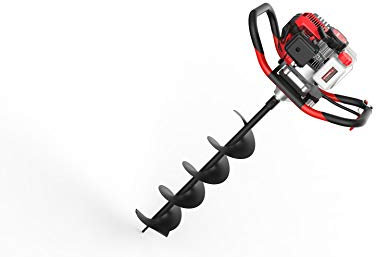 AOSOME 52cc Petrol Earth Auger, Posthole Diggers, Post Hole Borer for Planting Trees and Fence - with 2-Stroke Engine, 3 Ground Drill Bits (800 x 100mm/150mm/200mm) + 300mm Extension Bar