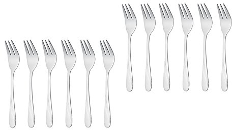GRÄWE Kuchengabeln 12 Stück Edelstahl, Serie Stralsund