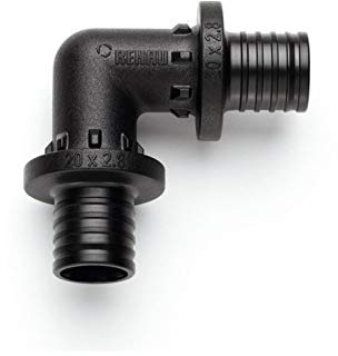 Rehau - Winkelstück 90 Rautitan px Durchmesser 16 mm schwarz