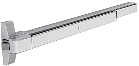Dynasty Hardware Push Bar Panic Exit Device for Emergency Exit Doors, Aluminum Finish Commercial Panic Bar Door Handle, Push Bar for Exit Door, Panic Bar Lock, Push Bar Door Handle for Safety