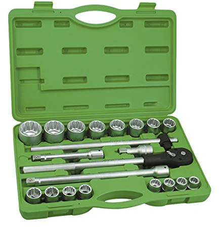 JBM 50582 - Pack de 22 piezas de autoclé con vasos de 12 cantos en estuche (3/4)