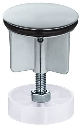 WENKO Exzenterstopfen verchromt - Waschbeckenstöpsel, 38,5 mm, 4 x 4 cm, Silber