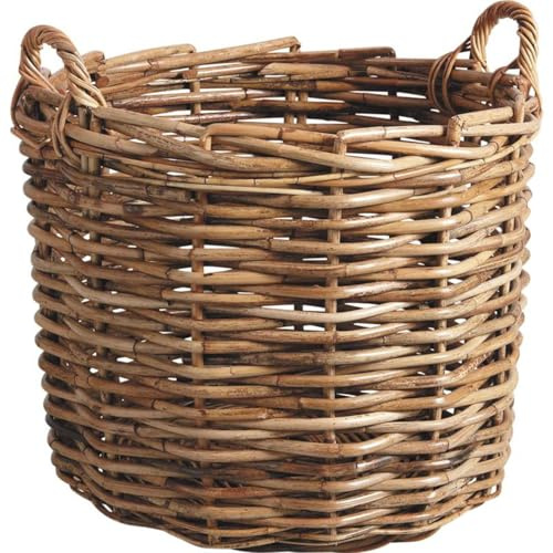 AUBRY GASPARD - Maxi Cache Pot Tressé en Rotin Poelet - Taille 1 - Ø 50 cm - Hauteur 50 cm - Poids 2 kg - Design Élégant et Naturel - Idéal pour Décoration Intérieure et Plantes d'Intérieur