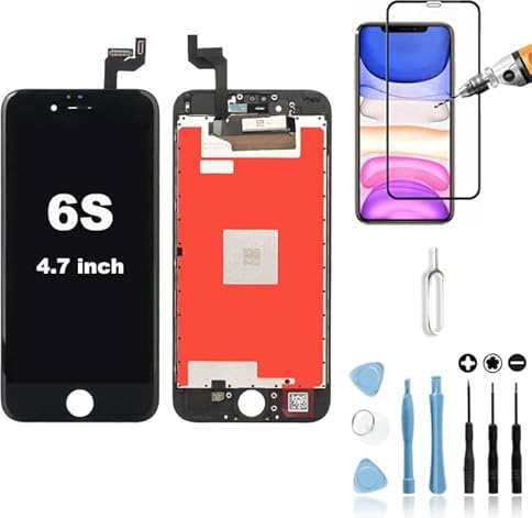 Mobilevie Ecran LCD Retina + Vitre Tactile sur châssis pour Iphone 6S Noir + Outils