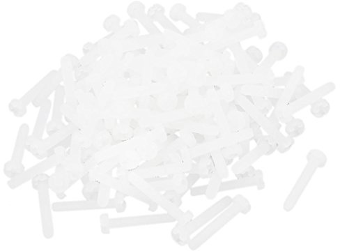 sourcing map 100 Stück PH Phillips Antrieb Maschinenschraube Off Weiß | M2 x 12 mm, Nylon 6/6