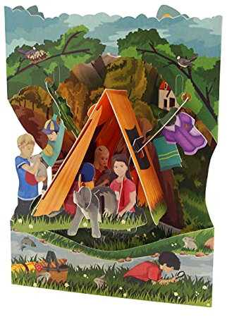 Santoro 3D-Geschenkkarte, Camping-Motiv