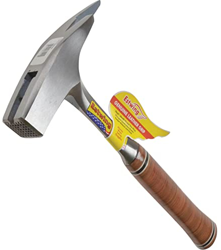 Estwing E239MM Roofers Pick Hammer, Milled Face, Leather Grip