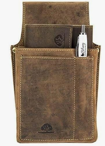 Greenburry Leder Kellnergeldbeutel Geldbeutel Geldbeutel Hoslter Taxibörse Kellner Küchensattel Braun, braun, Kellnerbörse + Holster
