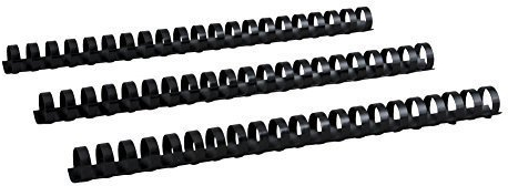 50 RENZ Plastikbinderücken / 19,0 mm / schwarz / 160 Blatt / DIN A4