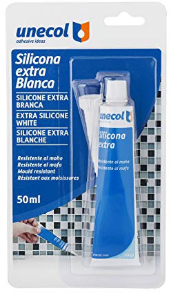 Unecol 6111 - Silicona (blíster con tubo, 50 ml) color blanco