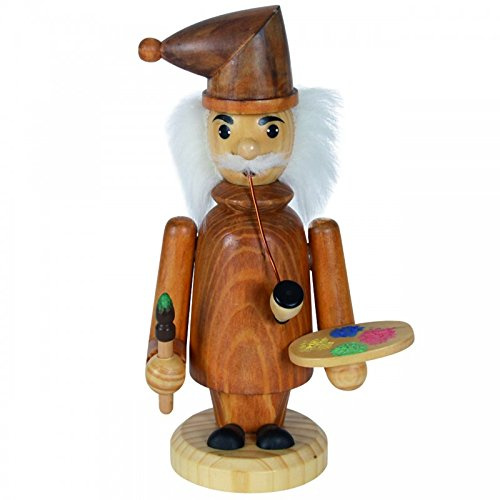 Räuchermännchen Künstler, H: 15 cm, handbemalt im Kunsthandwerks-Stil