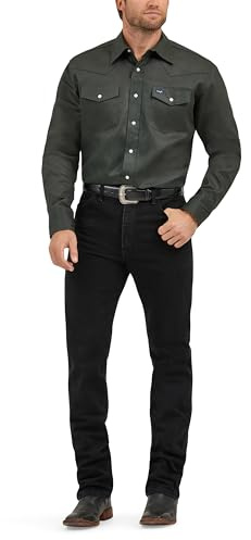 Wrangler herr Cowboy Cut Western långärmad snäpparbete skjorta fast finish Skjorta (1-pack)