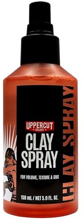 Uppercut Deluxe Clay Spray Texturizing Hair Styling Spray for Men for a Matte Finish & Strong Hold Lightweight, Volumising Pre-Styler for All Hair Types 150ml