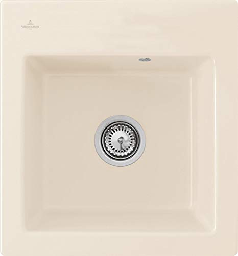 Villeroy & Boch Subway 45 XS flat flächenbündige Spüle Keramik/Crema Classicline/Stopfen