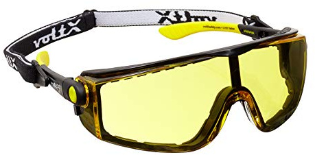 voltX 'QUAD' 4 in 1 - Lectura Segura Gafas de Seguridad - AMARILLO - con inserci—n de espuma y diadema - certificaci—n CE EN166f